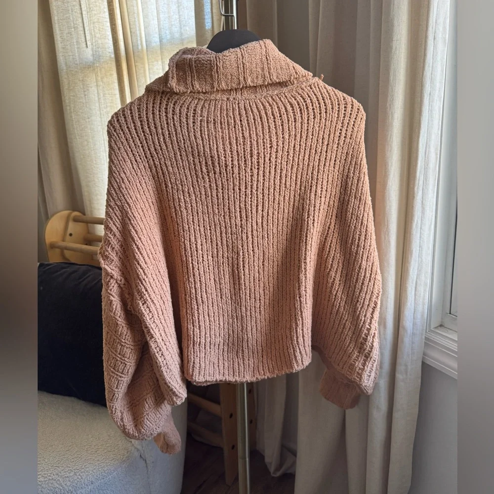 Free People Be Yours Cowl Neck Pullover Sweater in Soft Brown | Small Petite - Picture 5 of 9